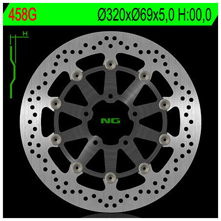 NG brake disc front SUZUKI GSXR600 / 750 '97-'03, GSXR1000 '00-'04, TL1000, GSXR1300 HAYABUSA '99-07, GSX 1400 02-07 (320