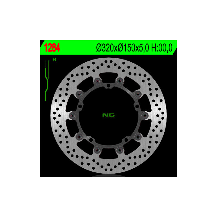 NG brake disc front TRIUMPH SPEED TRIPLE 1050 '08-'17, SPRINT 1050 '10-'14 (320X150X5) (5X10,5mm) floating