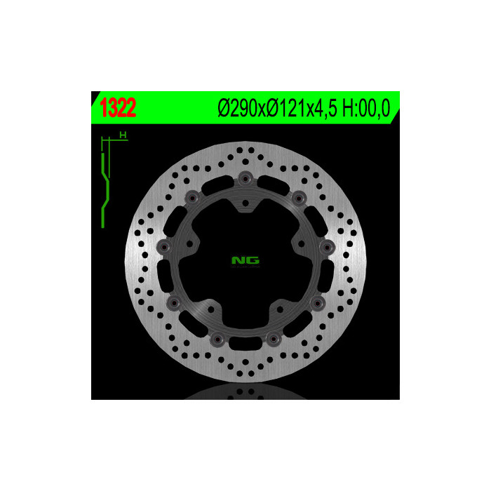 NG brake disc front SUZUKI GSF 650 '06 ABS, SV 650X / ABS 18-19 (floating) (290X121X4.5)