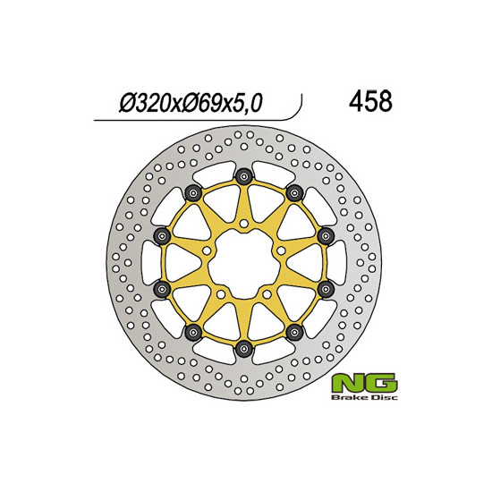 NG brake disc front SUZUKI GSXR600 / 750 '97-'03, GSXR1000 '00-'04, TL1000, GSXR1300 HAYABUSA '99-07 (320x69x5) floating