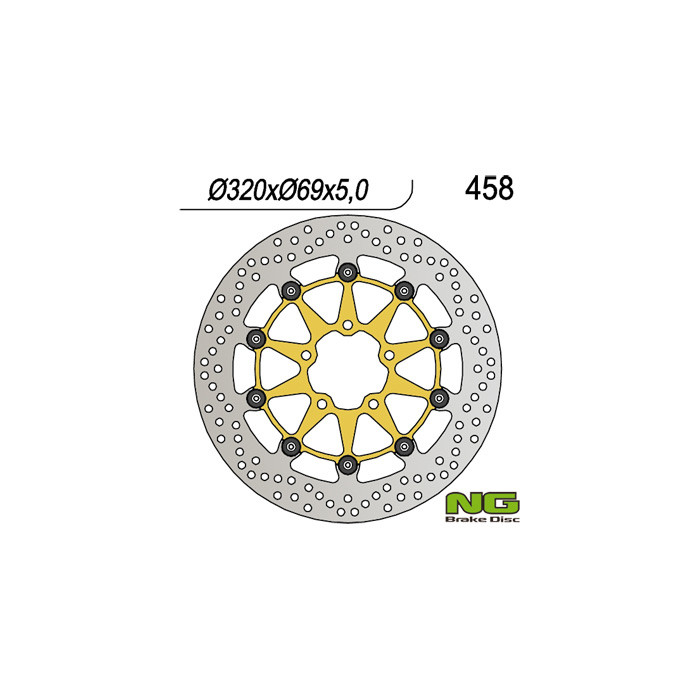 NG brake disc front SUZUKI GSXR600 / 750 '97-'03, GSXR1000 '00-'04, TL1000, GSXR1300 HAYABUSA '99-07 (320x69x5) floating