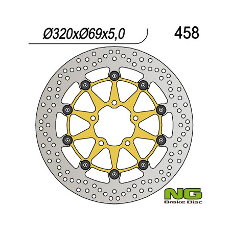 NG brake disc front SUZUKI GSXR600 / 750 '97-'03, GSXR1000 '00-'04, TL1000, GSXR1300 HAYABUSA '99-07 (320x69x5) floating