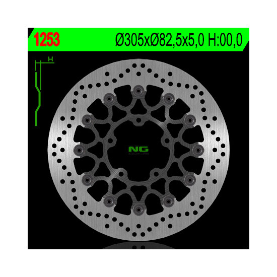 NG brake disc front TRIUMPH TIGER 800 '10-'15, TIGER EXPLORER 1215 '13-'15 (305X82,5X5) (5X10,5mm)