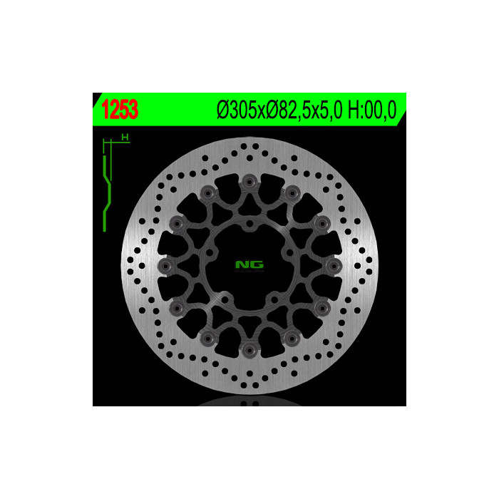 NG brake disc front TRIUMPH TIGER 800 '10-'15, TIGER EXPLORER 1215 '13-'15 (305X82,5X5) (5X10,5mm)