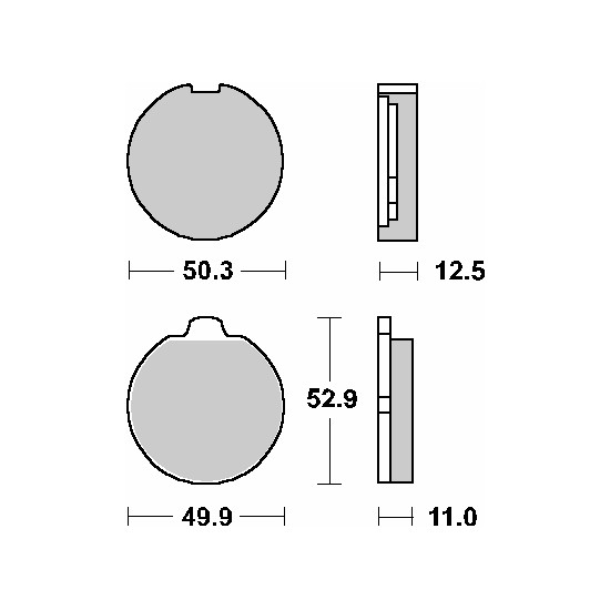 SBS brake pads KH35 STREET CERAMIC color black fits: SUZUKI GS400 / 425 / 750 / 850 / 1000 front