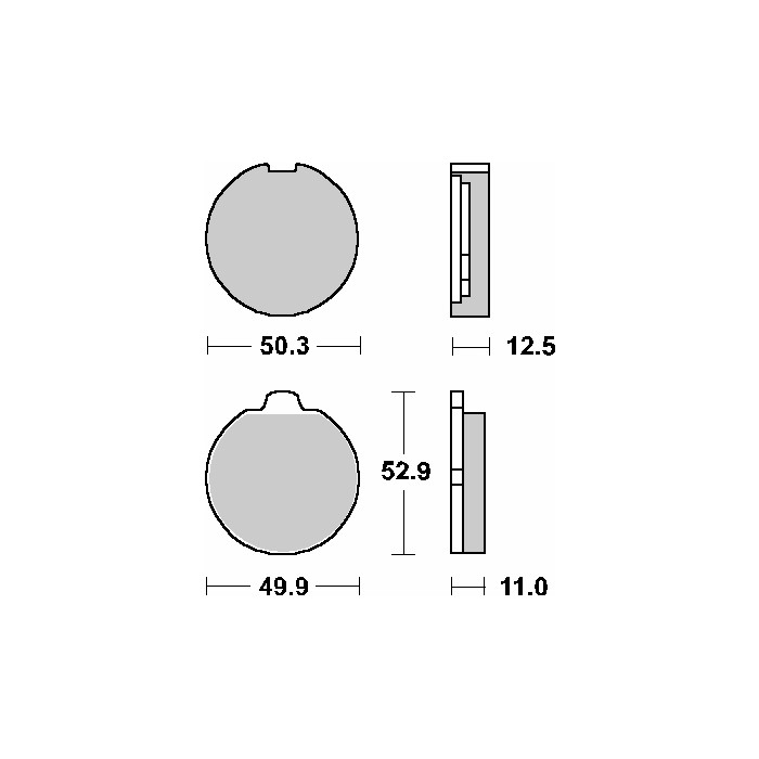 SBS brake pads KH35 STREET CERAMIC color black fits: SUZUKI GS400 / 425 / 750 / 850 / 1000 front