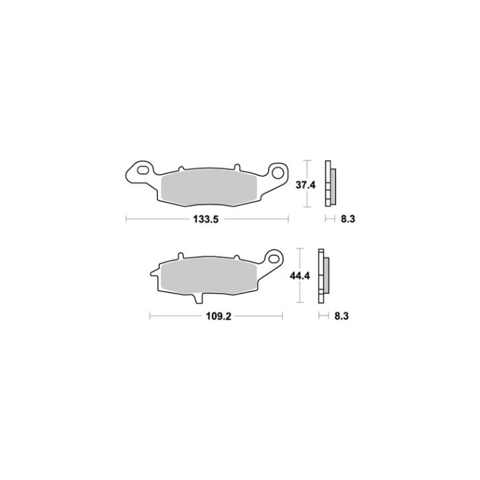 BRENTA brake pads KH231 right front+rear (FT 3091)