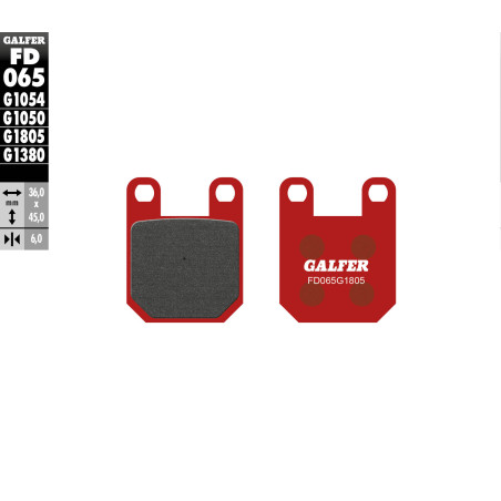 GALFER stabdžių kaladėlės KH115 TRIAL