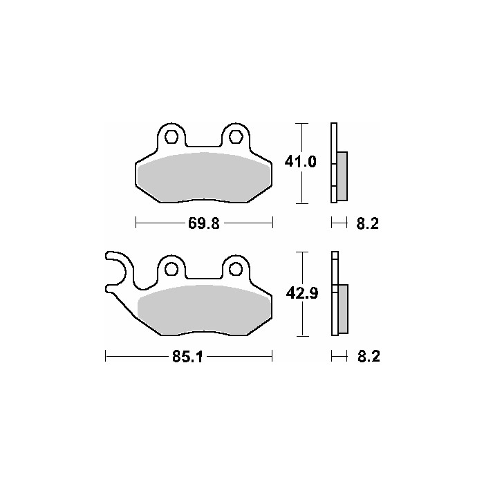 SBS brake pads KH264 STREET CERAMIC color black