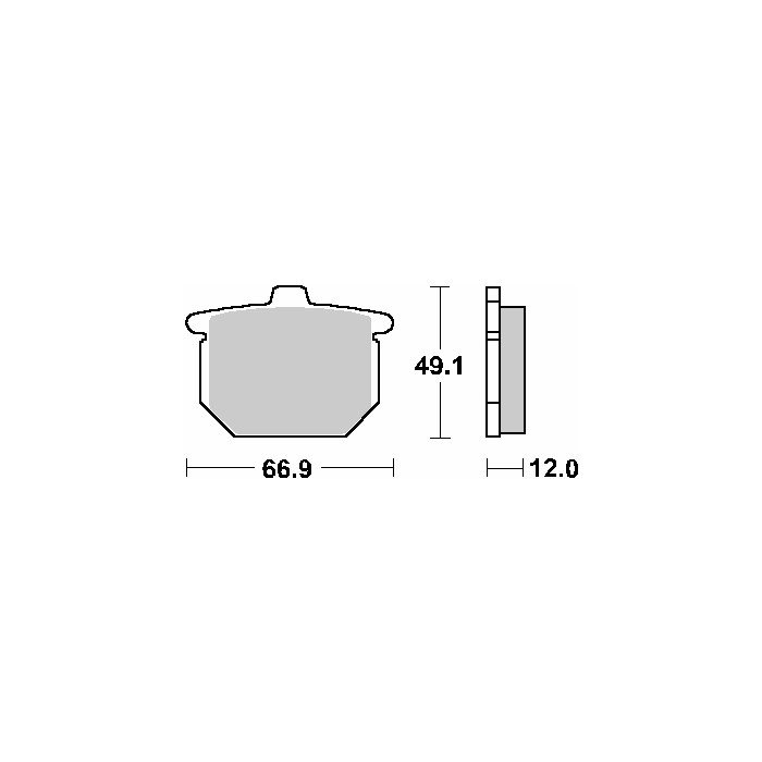 SBS brake pads KH29 STREET CERAMIC color black fits: HONDA GL1100 '75-'77 front