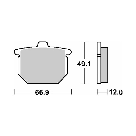 SBS brake pads KH29 STREET CERAMIC color black fits: HONDA GL1100 '75-'77 front