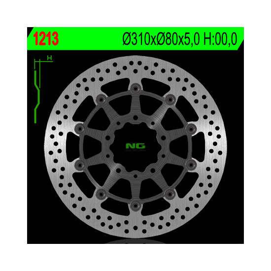NG brake disc front KAWASAKI ZX6R 636 13-16, Z800 12-17, ZX10R 08-15, Z1000 14-20, ZZR1400 06-17, GTR1400 07-18, ZX14 07-