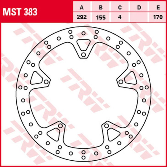 TRW LUCAS ZF brake disc front YAMAHA YZF 125R '08-'13 (292X155X4mm)