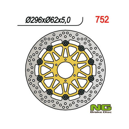 NG brake disc front HONDA XL 1000V '99-'03, VFR 800 '98-'16, V-TEC '02-'13, CROSS RUNNER '11-'14, F6C '97-'03, CBR 600 F4