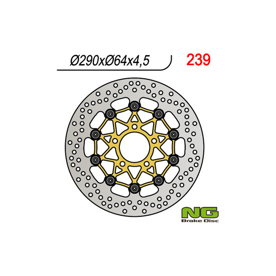 NG brake disc front SUZUKI GSX600 / 750F, GSF600 '95-'04, SV650 '99-'02 (290x64x4.5) floating