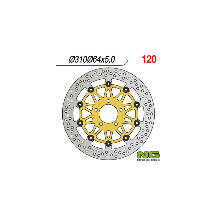 NG brake disc front SUZUKI GS / GSF / GSX (310x64x5) floating (5x10.5mm)