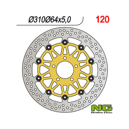 NG stabdžių diskas priekis SUZUKI GS / GSF / GSX (310x64x5) plaukiojantis (5x10,5mm)