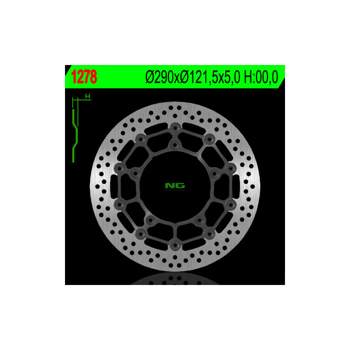NG brake disc front SUZUKI SFV 650 GLADIUS / ABS '09-'13, SV 650 '07-'21, SV 650S '07-'17 (290X121,5X5)