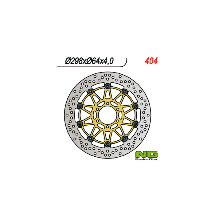 NG brake disc front YAMAHA FZS600 '98-'03, TDM850 '91-'01 (298x64x4) floating