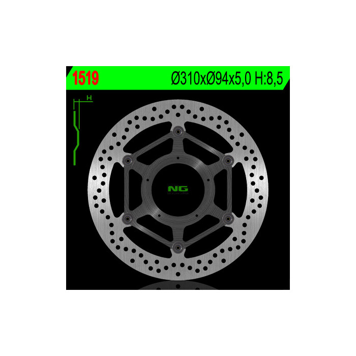 NG brake disc front HONDA VFR 800X CROSS RUNNER '15-17, VFR 800F '14-'17 (310X94X5) (5X6.5mm) (outer diameter 8.5mm)