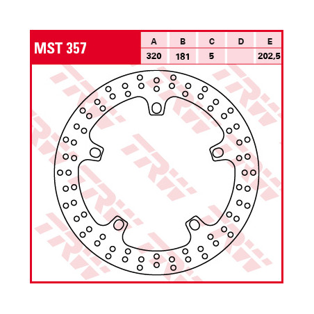 TRW LUCAS brake disc front BMW F 800 GT 13-, S 1000 / R / RR / XR 09-, R 1100 S 99-05, R 1150 R / RS / RT 00-06, K 1200 L