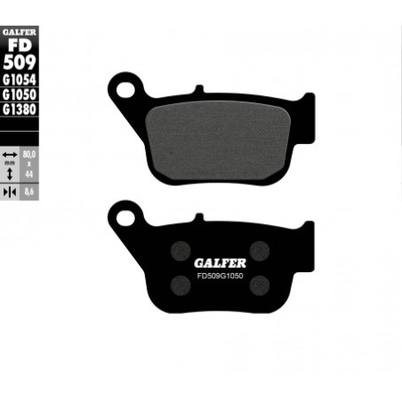 GALFER stabdžių kaladėlės KH678 YAMAHA X-MAX 250 '14- semi-metal galas