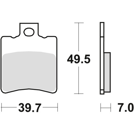 TRW LUCAS stabdžių kaladėlės KH193 ORGANIC APRILIA MIJITO CUSTOM 50 99-13, SUZUKI AY 50 KATANA 97-04, priekis