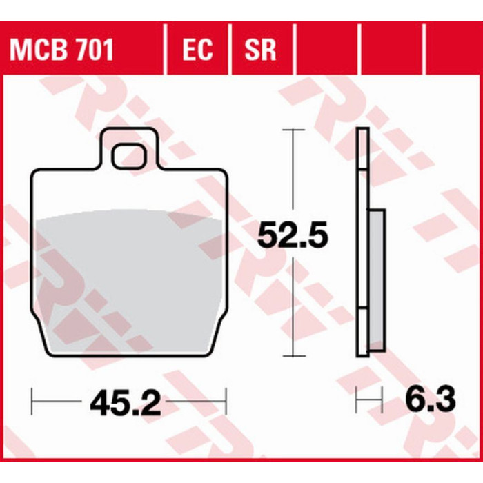 TRW LUCAS ZF brake pads KH268 ECO ORGANIC YAMAHA NS 50 AEROX '13-, YQ 50 AEROX '97-'12, front, YAMAHA EW 50 SLIDER '00-