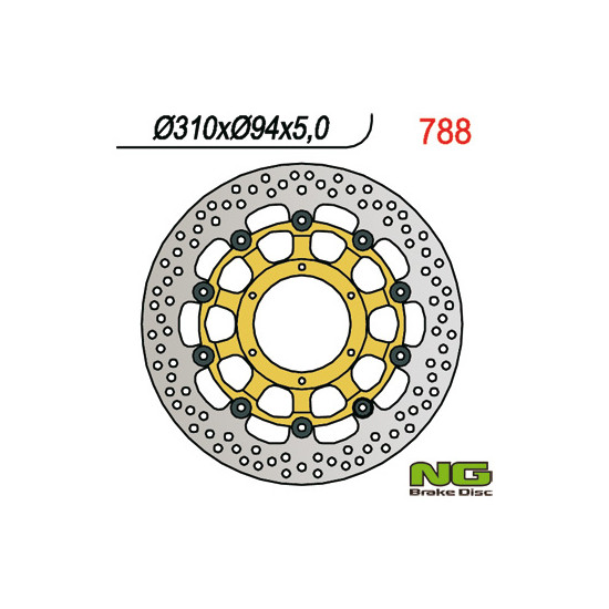 NG brake disc front HONDA CBR 1000 RR 04-05, CB 1300 01-10 (310X94X5) (6X65mm) CBR 600RR 03-17, CB 1000R 08-16, CTX 1300