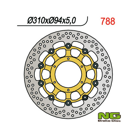 NG brake disc front HONDA CBR 1000 RR 04-05, CB 1300 01-10 (310X94X5) (6X65mm) CBR 600RR 03-17, CB 1000R 08-16, CTX 1300