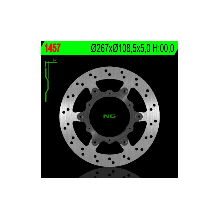 NG brake disc rear KTM 1050 / 1190 / 1290 ADVENTURE '13-'15 (floating) (267X108.5X5) (6X6.5mm)