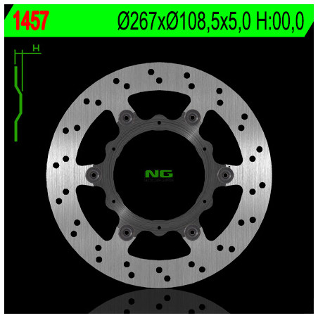 NG stabdžių diskas galas KTM 1050 / 1190 / 1290 ADVENTURE '13-'15 (plaukiojantis) (267X108,5X5) (6X6,5mm)