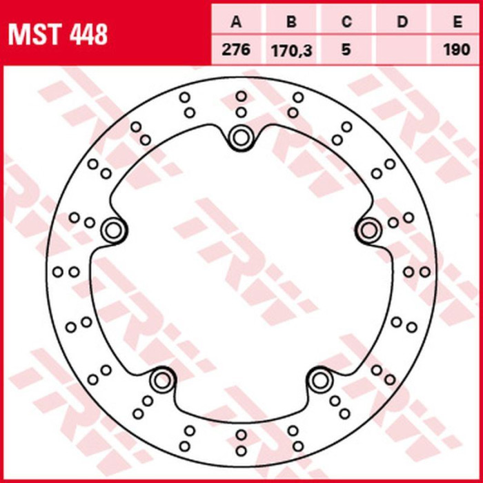 TRW LUCAS ZF brake disc rear HONDA VFR 1200F '10-'16, VFR 1200X CROSSTOURER '12-, (276X170X5mm)