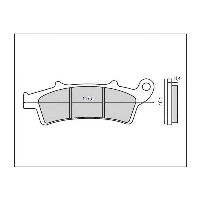 BRENTA brake pads KH324 APRILIA / KYMCO / MALAGUTI / PEUGEOT front (for scooters) (FT 3096)