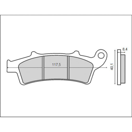 BRENTA brake pads KH324 APRILIA / KYMCO / MALAGUTI / PEUGEOT front (for scooters) (FT 3096)