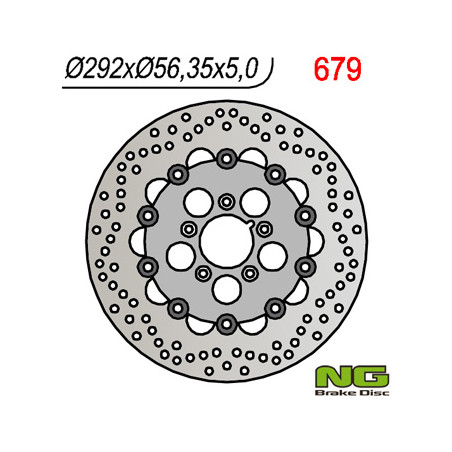 NG brake disc front HARLEY-DAVIDSON 883 / 1200 / 1340 / 1450 / 1584 / 1690 / 1802 floating (292x56.3x5) (5x8.5mm)