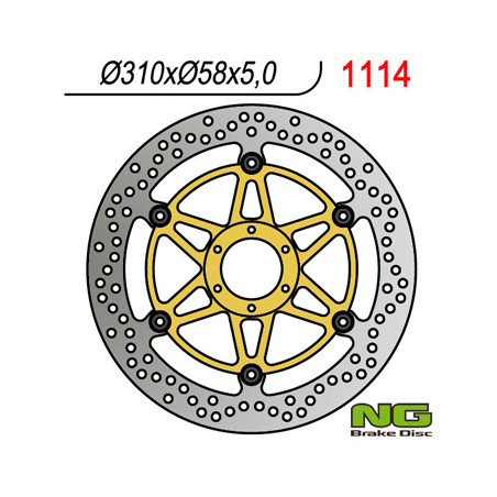 NG stabdžių diskas priekis HONDA CBR 1100 XX '97-'98 (310X58X5) (6X6,5mm)