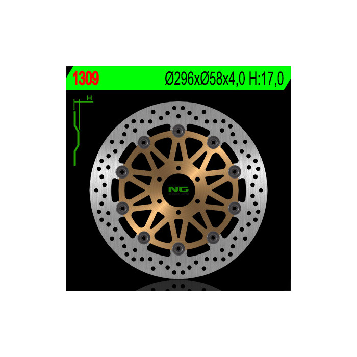 NG brake disc front HONDA VTR 250F '98-'08, '12-'13 (296X58X4) floating