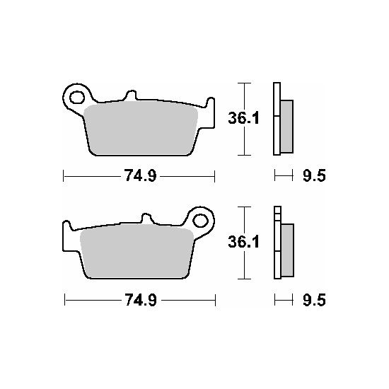 SBS brake pads KH131 STREET CERAMIC color black
