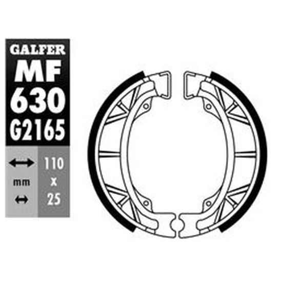 GALFER drum brake pad end APRILIA AMICO 50 '90-'95, GULLIVER 50 '95-'98, MOJITO 125 '05-, SCARABEO 100 '00-'04, S