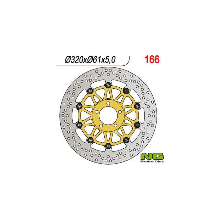 NG brake disc front KAWASAKI ZX / ZZR / VN (320x61x5) floating