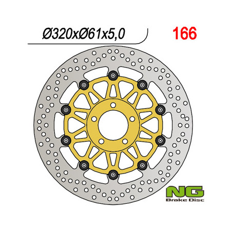 NG brake disc front KAWASAKI ZX / ZZR / VN (320x61x5) floating