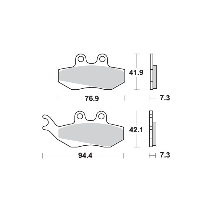 SBS brake pads KH194 STREET CERAMIC color black DEDICATED to YAMAHA DT50 PIAGGIO VESPA 125 APRILIA RX 90 120HF