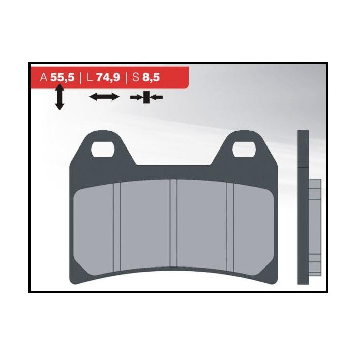 BRENTA brake pads KH244 BREMBO, front (FT 3093)