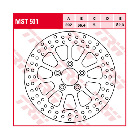 TRW LUCAS brake disc rear HARLEY DAVIDSON 883 / 1200 / 1450 / 1584 / 1690 99-14