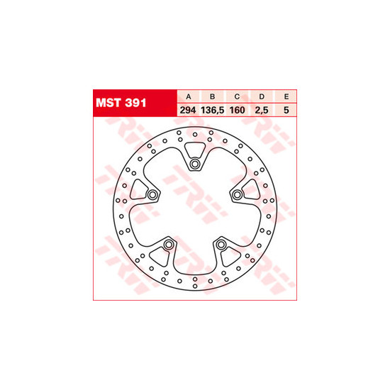 TRW LUCAS brake disc rear BMW K 1200 / 1300 GT 06-11