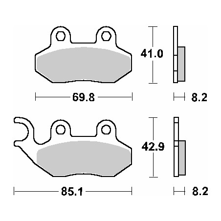 SBS brake pads KH264 MAXI CARBON TECH color black
