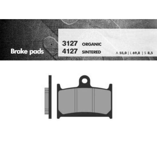 BRENTA brake pads KH145 / KH236 front (GSF1200 '96-'00, GSXR750 / 1100 '88-92, TRIUMPH) (FT 3127)
