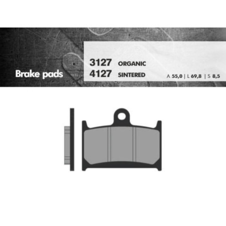 BRENTA brake pads KH145 / KH236 front (GSF1200 '96-'00, GSXR750 / 1100 '88-92, TRIUMPH) (FT 3127)
