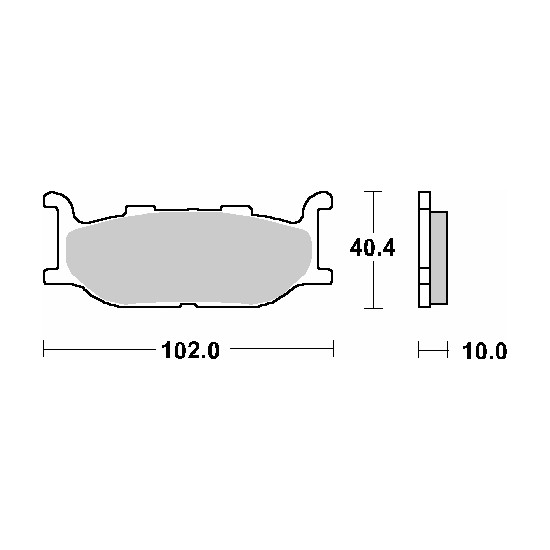 SBS brake pads KH179 MAXI CARBON CARBON TECH color black fits: YAMAHA XP400 `04 XP500 T-MAX